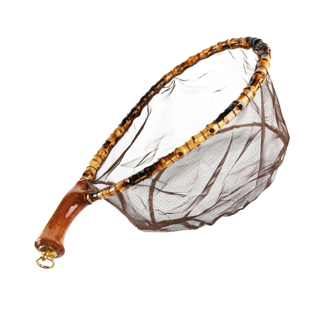 

Fly Fishing Net Landing Catch Release Net Nylon Net Stream Bamboo Handle Diddle-net Fishing Landing Net Fishing Tackles Tools