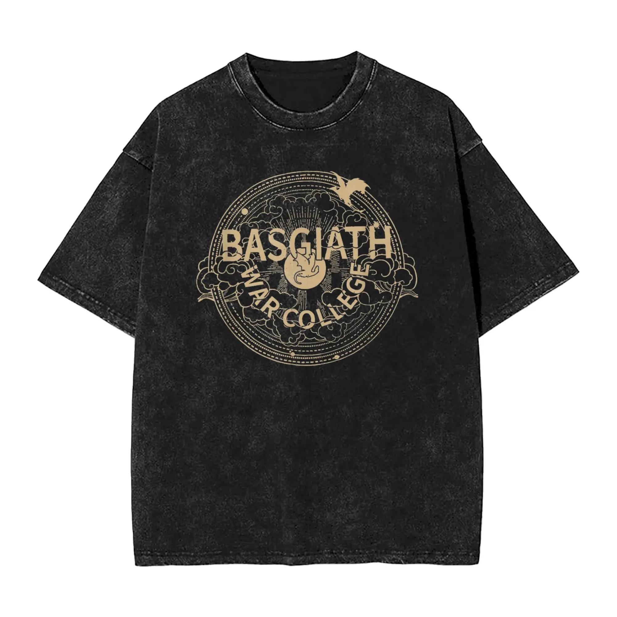 

Basgiath War College T Shirt Men's Pure Cotton Funny T-Shirts Crew Neck Tees Short Sleeve Tops Summer