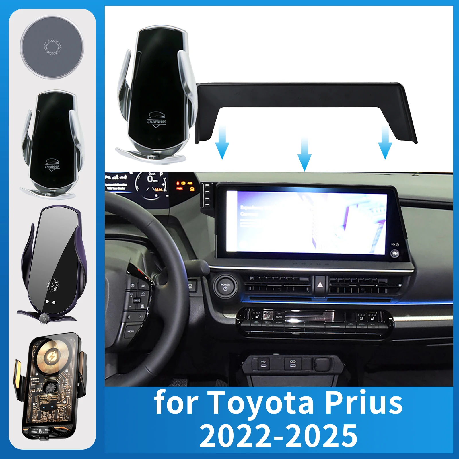 

Car Phone Holder for Toyota Prius 2022-2025 60 Series Charging GPS Bracket Navigation Stand Auto Accessories