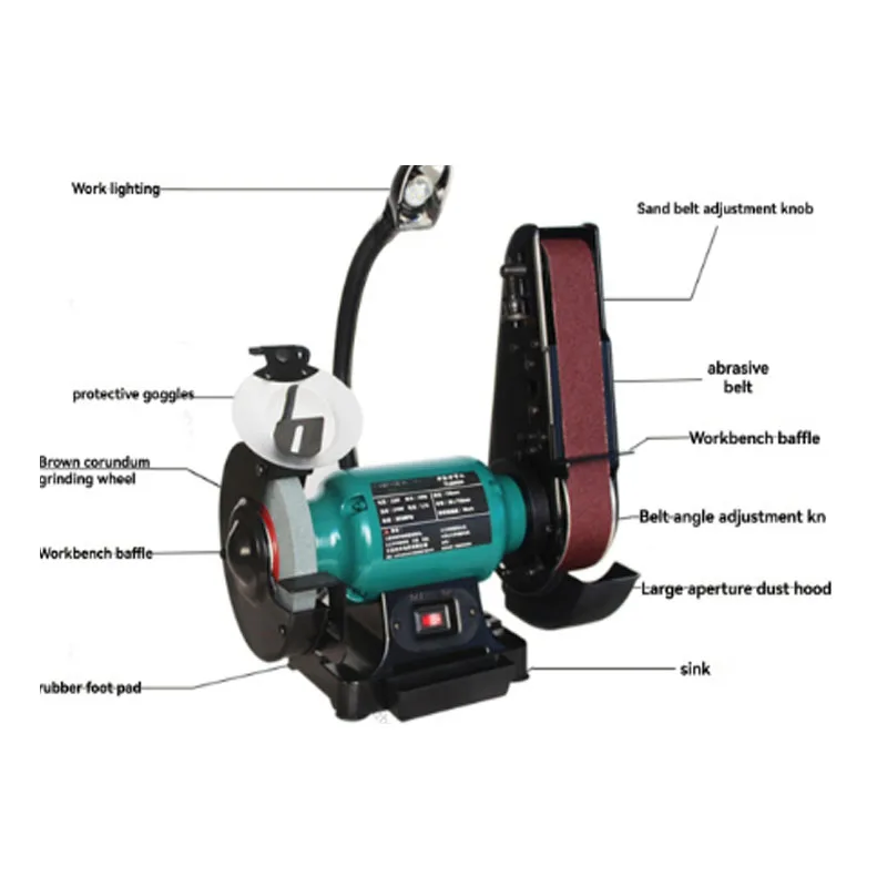 Woodworking Sanding Tool Polishing Metal Grinding Iron Grinding Wheel Belt Grinder Knife Polishing Machine Belt Grinder
