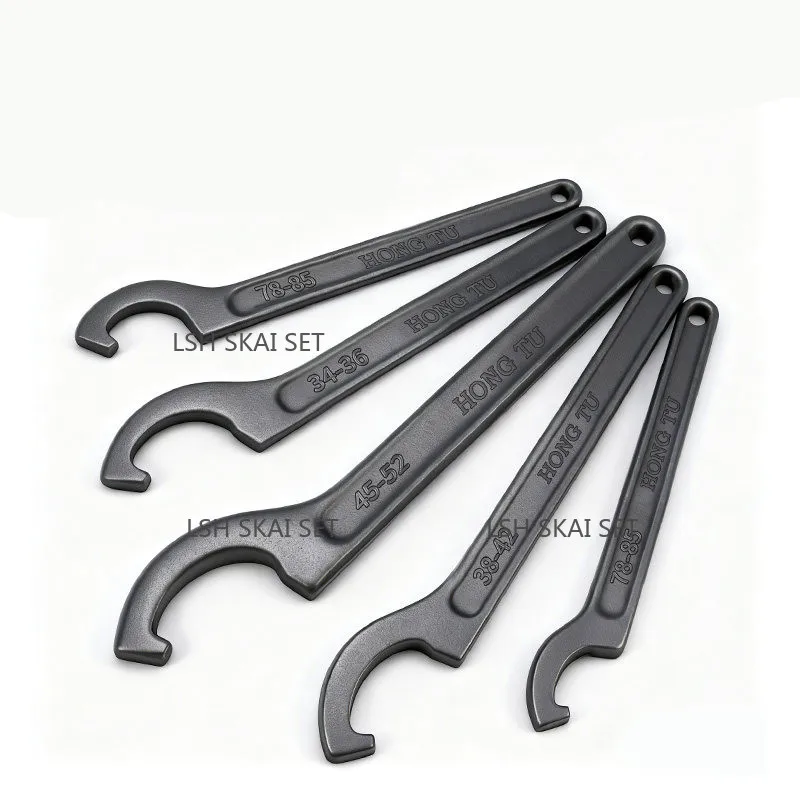 1Pc Multi‑size C Hook Spanner Wrench Carbon Steel Wrench for Lock Ring Nut Disassembly Machinery Adjusting Hand Repair Tool
