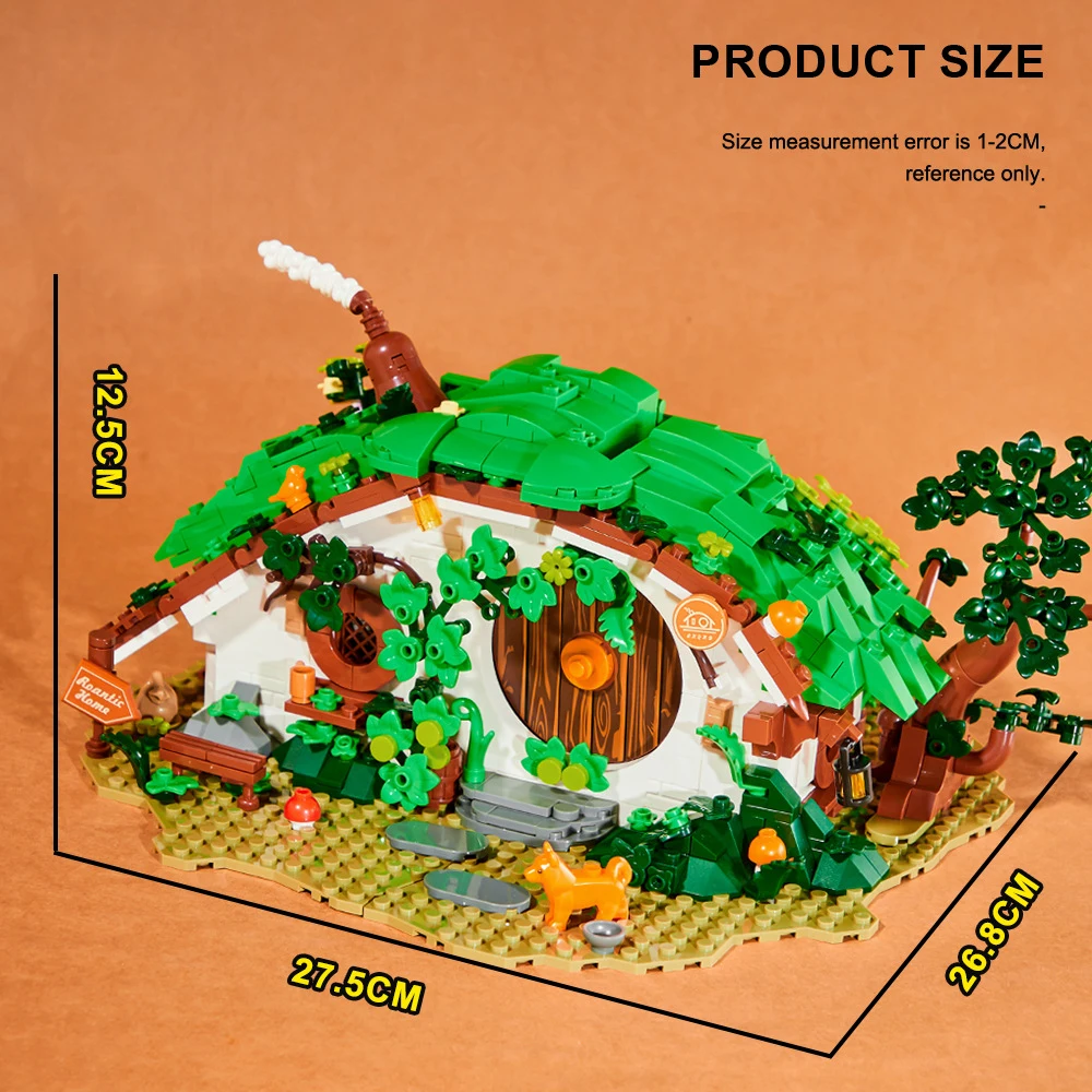 

Idea Fairy Tale Story World House Architecture Bricks Dwarf Cabin Construction Building Block Toys With Light For Kids Gifts
