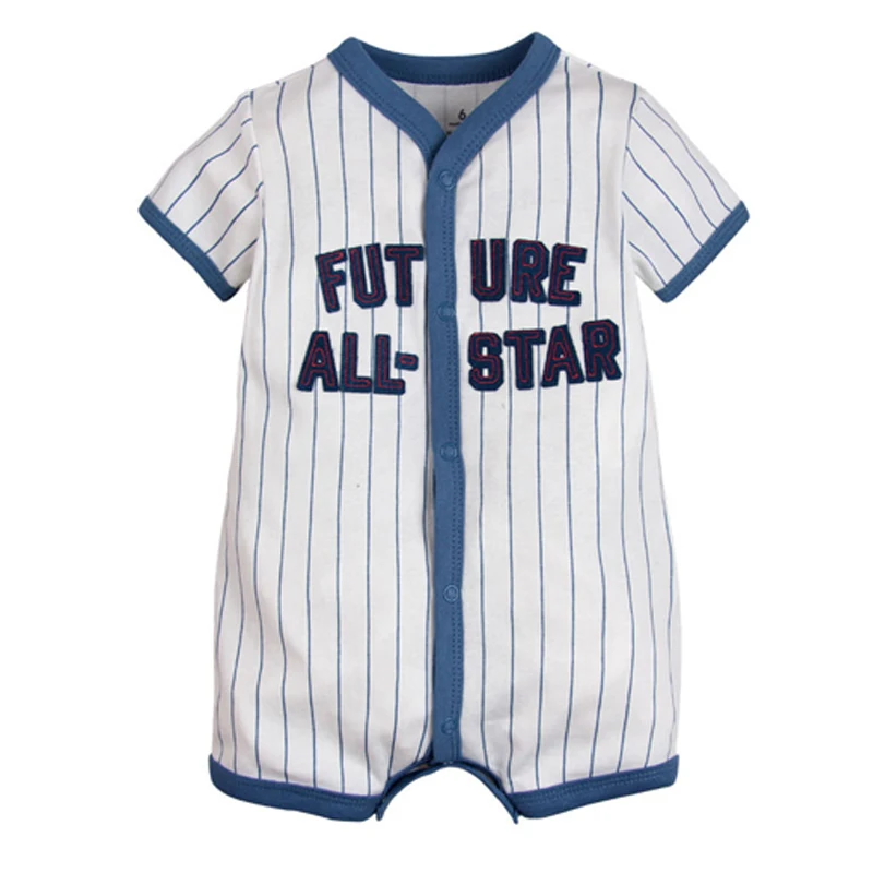 Ropa de verano para bebés, peleles para recién nacidos, mono de algodón, trajes de béisbol deportivos