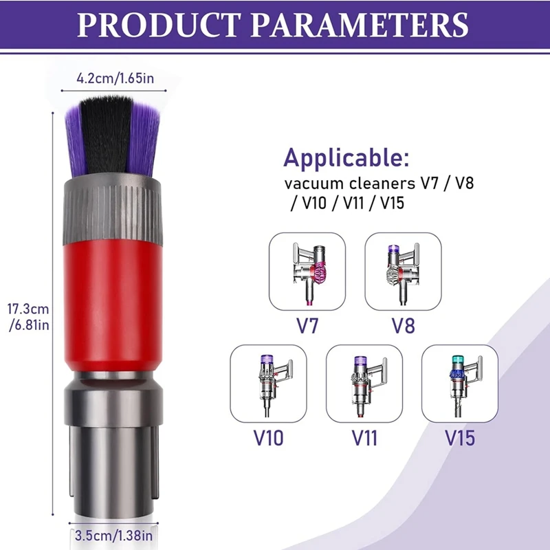 スクラッチフリーダストブラシ,予備アクセサリ,dyson v7,v8,v10,v11,v15