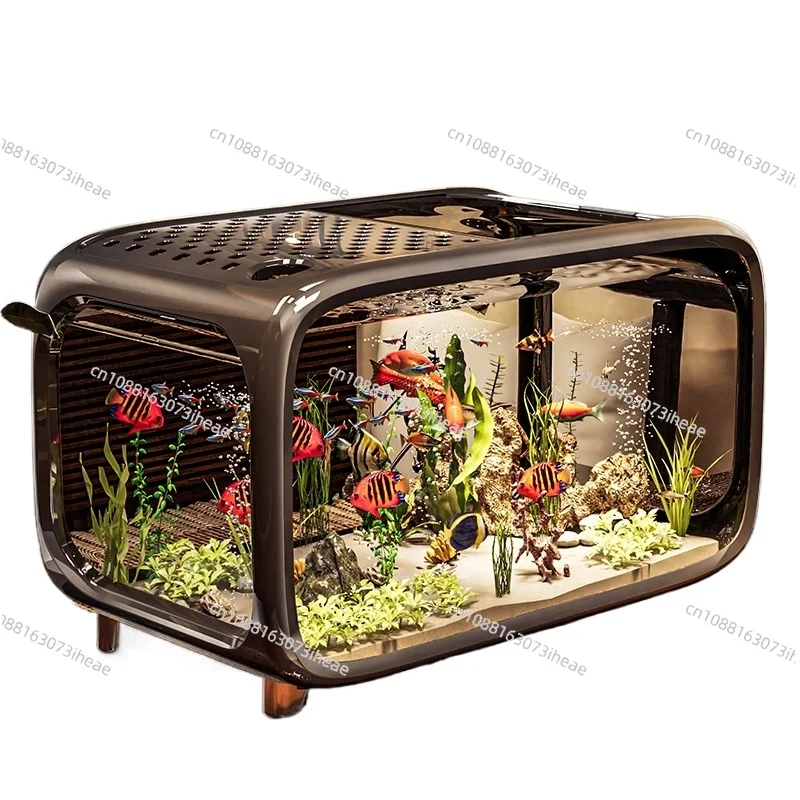 Fish tank household living room 2025 new ecological landscaping full set of filtration and oxygen production machine desktop