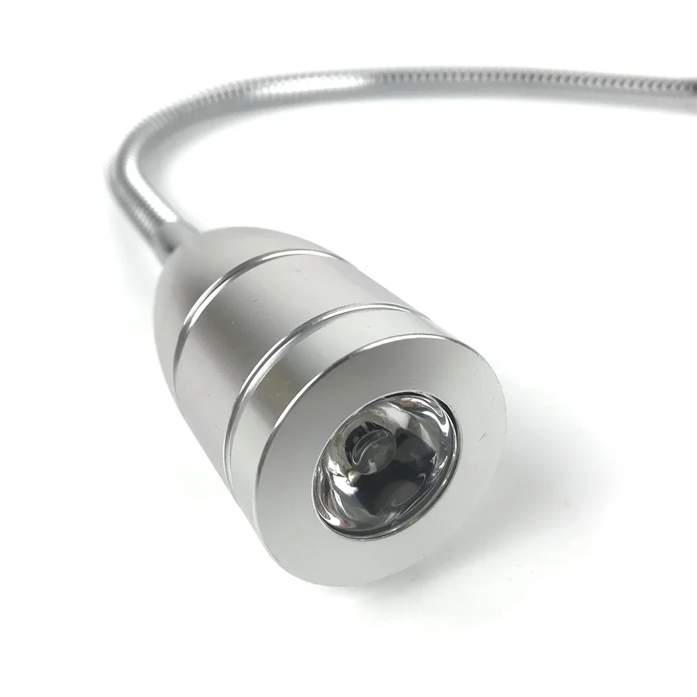 

1W 3W AC 12V 24V 220V LED Tool Light Flexible 30cm LED Workshop Working Lamp Silver For CNC Machine Reworking Welding Machine