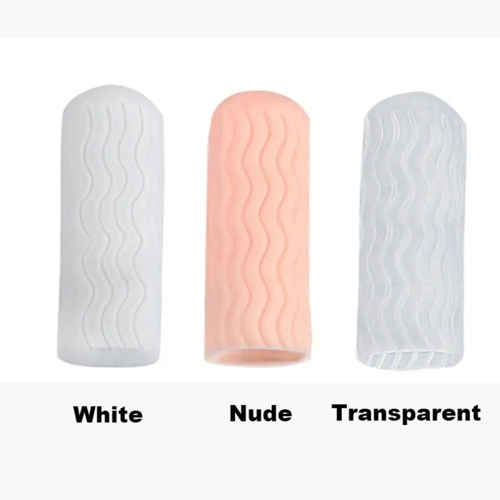 1 Pair Water Grain Style Finger Cover Soft Non-slip Anti-abrasion Silicone Finger Protector 6.5*2cm Universal Safety Supplies