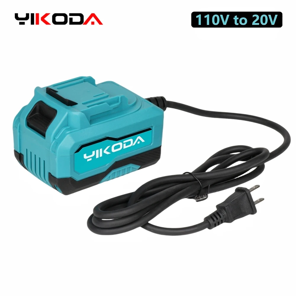AC 110V to 20V DC Power Converter Adapted 18-21V Interface Electric Tools Inverter Compatible With Cordless Tool Accessories