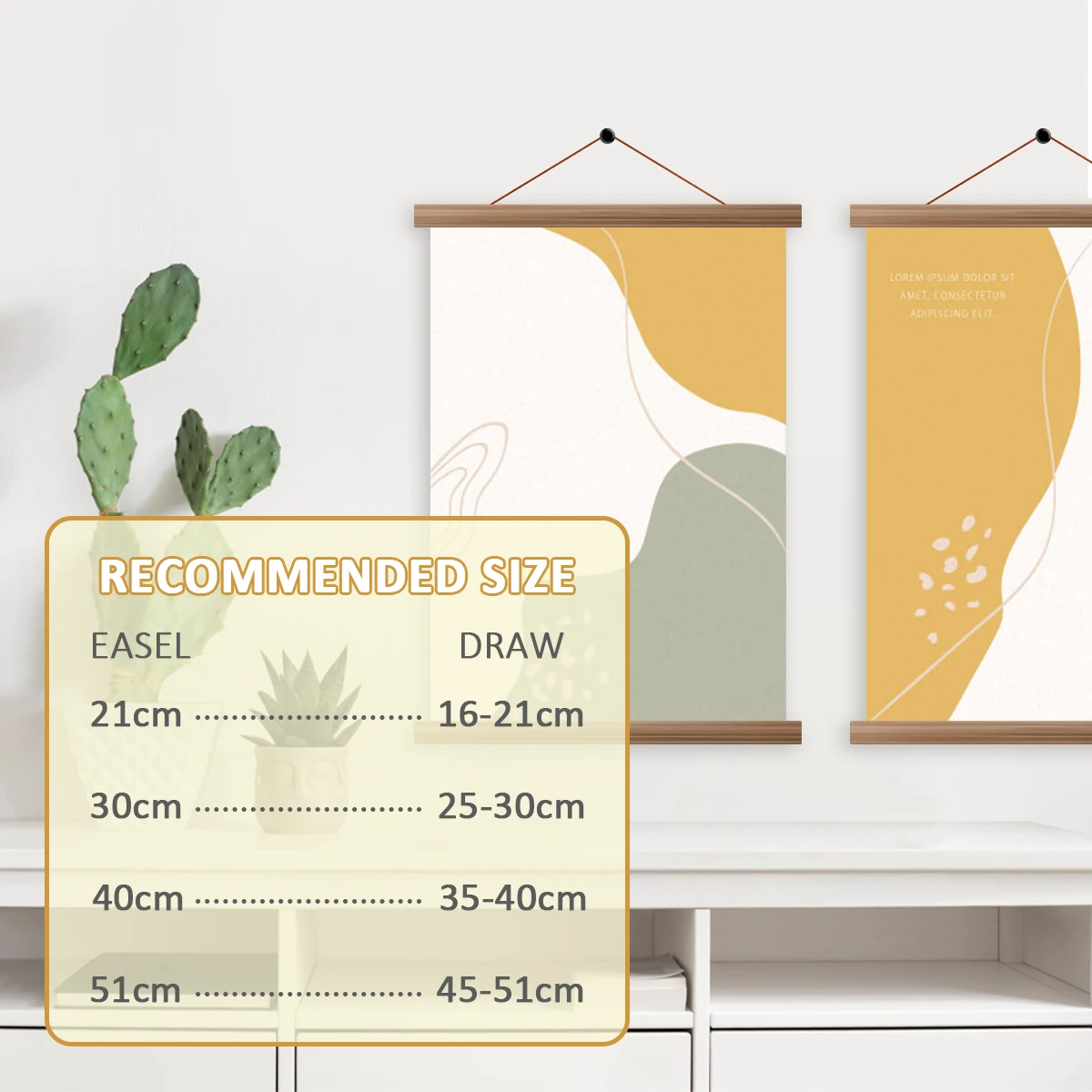 4pcs Picture Poster Hanger Frames Magnetic DIY Wood Hanging Rod Photo Wall Art Canvas Prints Painting Hang Rack Home Decor Easel