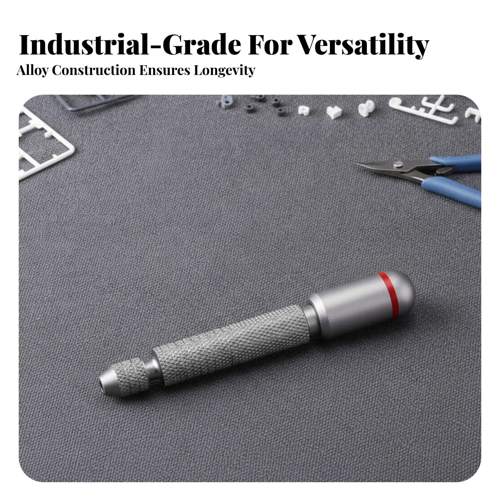 Hand-Twisted Drill Aluminum Alloy Pin Vise Drill Body without Chuck Compact Tool Anti-Slip for Hobbyists, Model Making