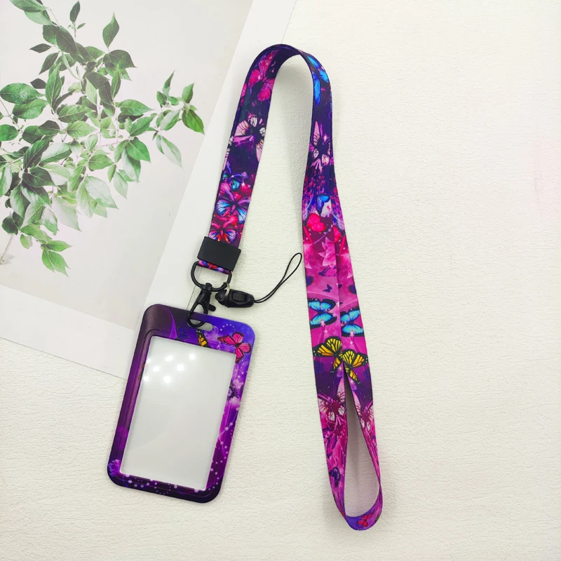 Schmetterling Ausweishalter Lanyards Mädchen Tür Kartenetui Hängendes Seil Frauen Ausweishalter Umhängeband Visitenkarte Geschenk – Detail 26