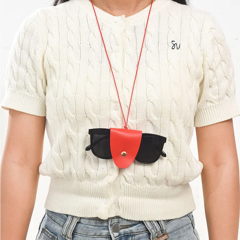 الحبل نظارات كليب معلقة المحمولة نظارات حقيبة للتخزين النظارات الشمسية حقيبة التخزين مثلث نظارات حامل للنظارات الشمسية هدية #5