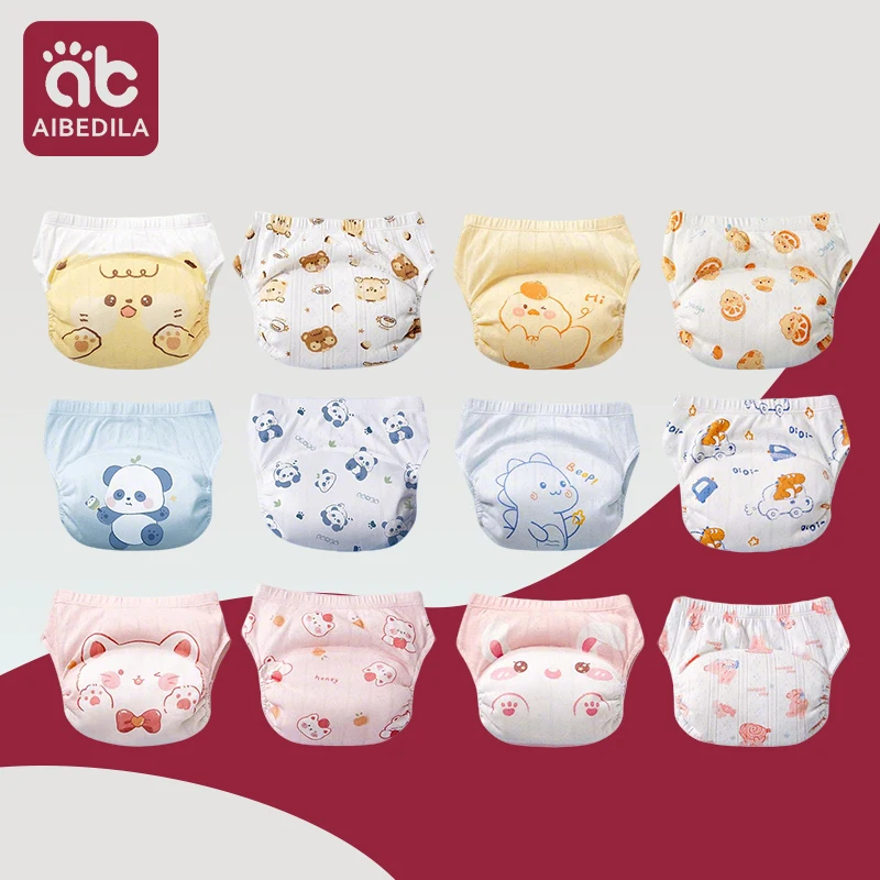 2pcs Newborn Training Pants Cotton Thin Summer Baby Widen Shorts Washable Boy Girl Cloth Diapers Reusable Nappies Infant Panties