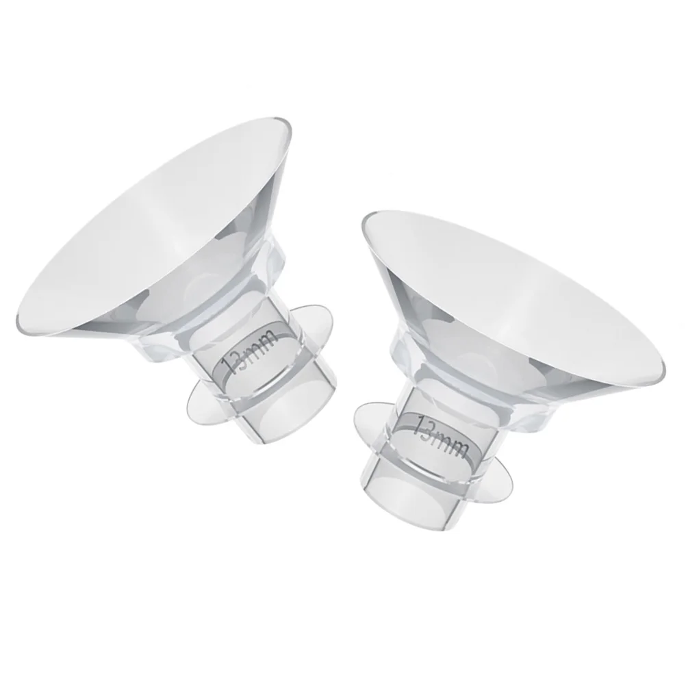 

2pcs Breast Pump Converter Reusable Clear Silicone Flange Inserts for Wearable Electric Breastfeeding Supplies