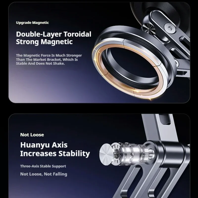 Magnetyczny uchwyt samochodowy na telefon z obrotem 360 stopni, mocny uchwyt z przyssawką próżniową do telefonu komórkowego, uchwyt samochodowy.