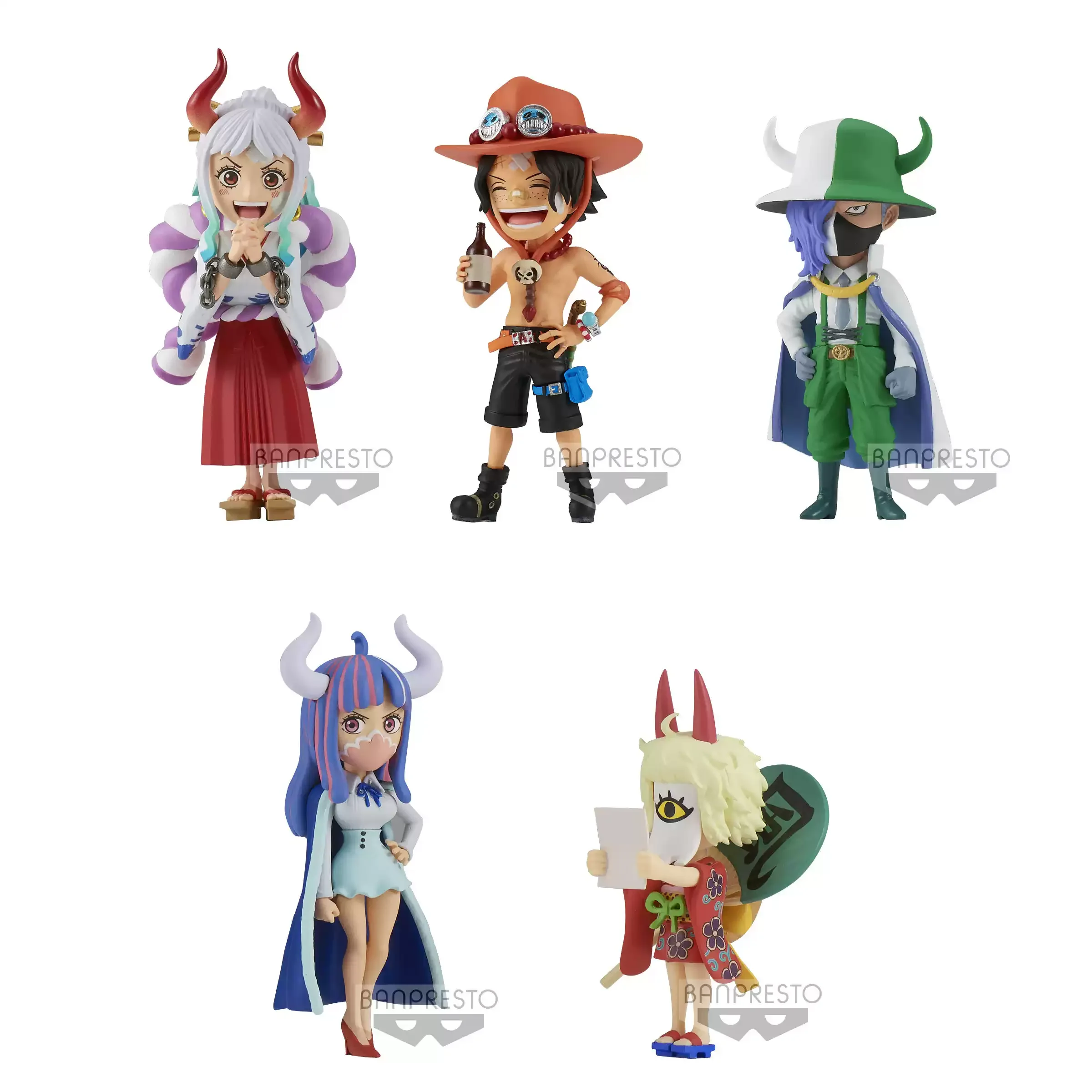 

Оригинальные фигурки Bandai One Piece Anime WCF The Island of Ghosts VO.2: Эйс, Ямато, Пейдж-Уан, Улти. Игрушки Banpresto One Piece.