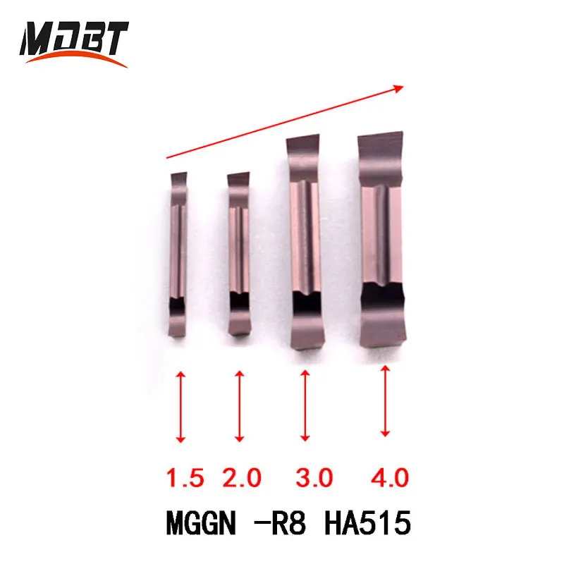 10 pezzi MGGN150/MGGN200/MGGN250/MGGN300/MGGN400/MGGN500 R L JM inserti scanalati in metallo duro per acciaio inossidabile