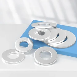 10/50/100pcs Aluminum Flat Washers Sealing Ring Gaskets Plug Oil Seal Fittings M3 M4 M5 M6 M7 M8  Thickness  1 1.5 2 3 4mm