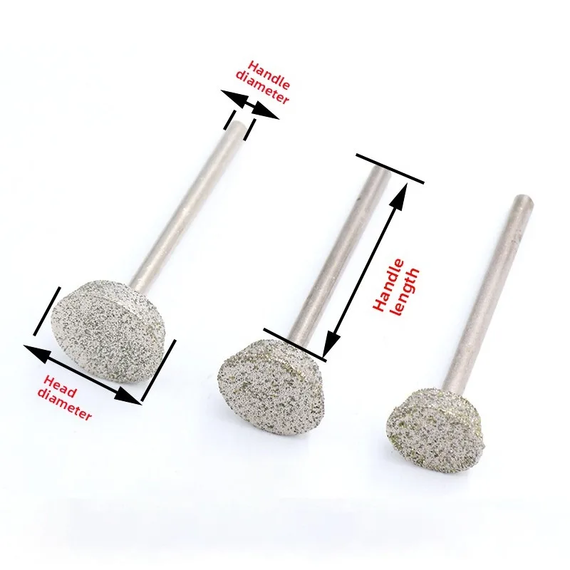 1/2/5/10 قطعة رؤوس طحن الماس شبه المنحرفة المقلوبة 2.35/3 مللي متر للنقش وإزالة الأزيز والحرف اليدوية والتنظيف #3