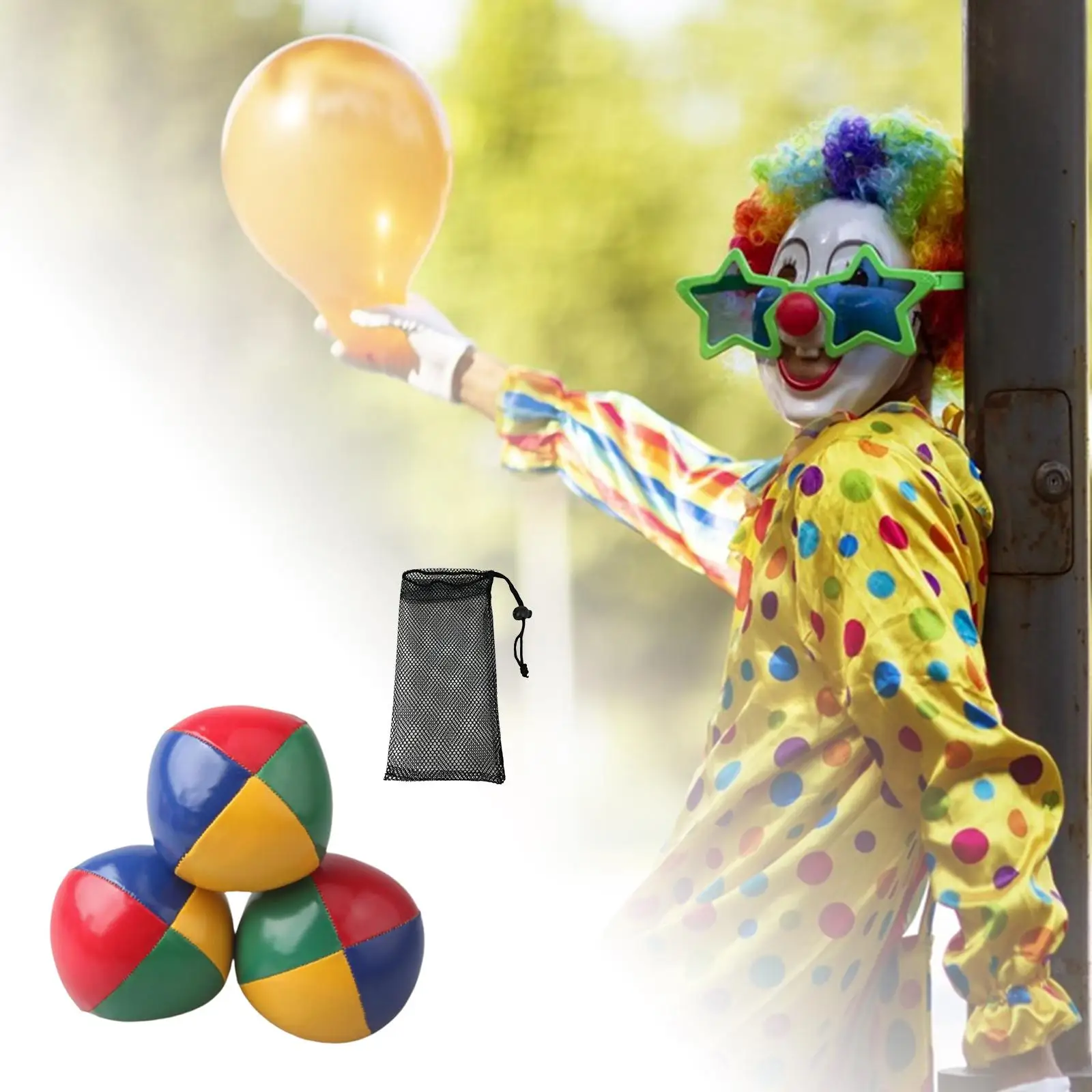 

3x Juggling Balls Throwing Toys Entertainment with Mesh Pouch Toss Ball Juggle Balls for Children Beginners Adults Jugglers