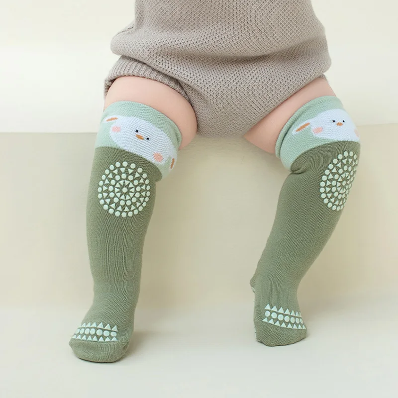 

Baby Knee Pad Crawling Socks Cute Cartoon Newborn Cotton Non-slip Floor Sock Spring Autumn Toddler Stocking Leg Warmer Accessory