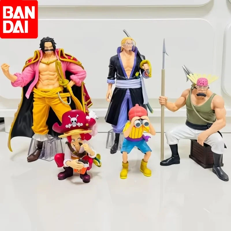 

Original Bandai Ichiban Kuji One Piece Buggy Roger Pirates Crocus Gol D. Roger Shanks Anime Figures Model Toy Gift