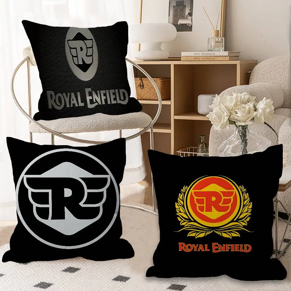 R-ROYALS E-ENFIELDS Logo Cushion Cover Pillow Cover Decor Pillowcase Printed Cushion Case for Couch