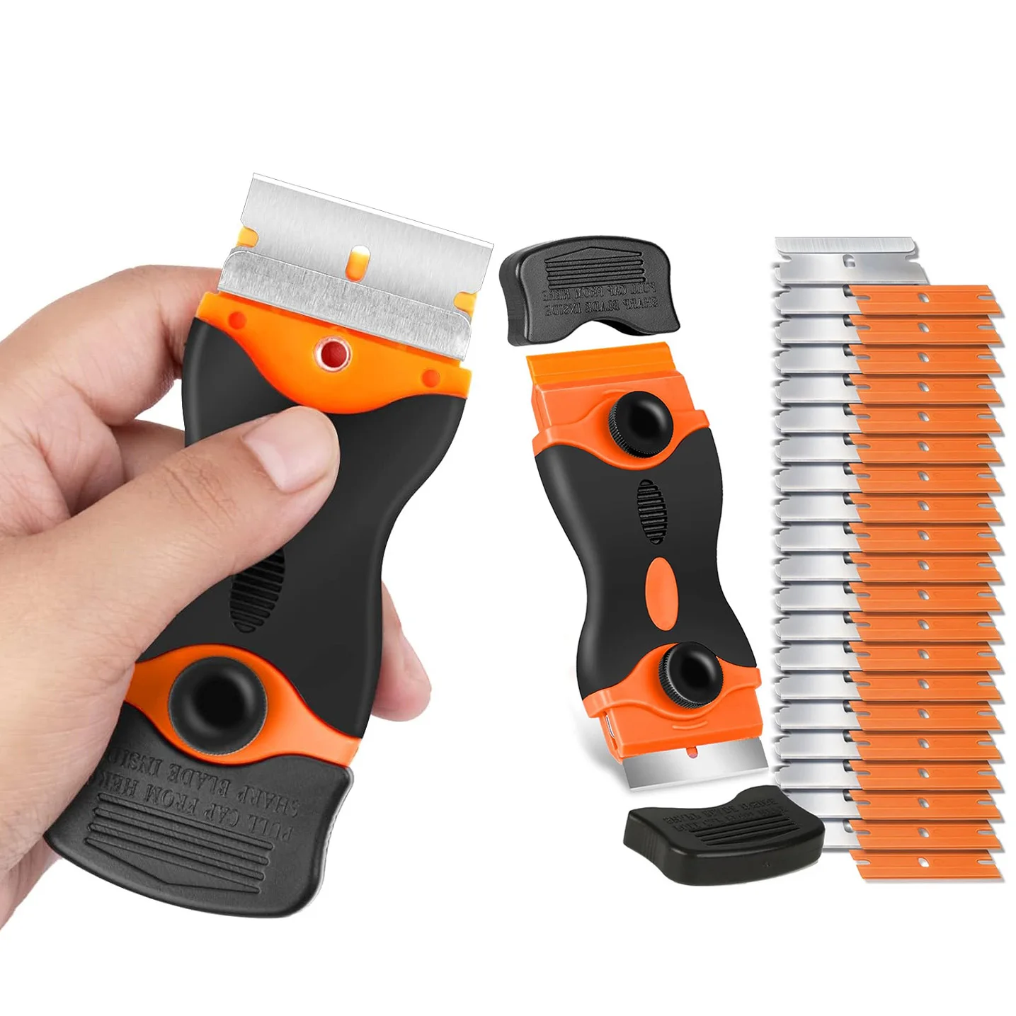 21/41pcs Razor Blade Scraper Tool Sticker Cleaning Remover Labels Stickers Decals Razor Scraper Car Window Tint Vinyl Wraps