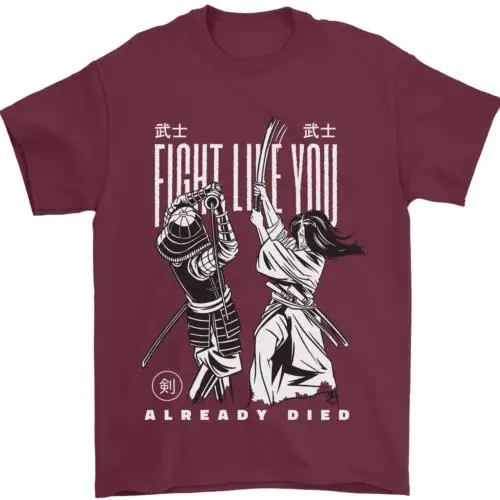 Fight Like You Died MMA Kenjutsu Kendo Iaido Mens T-Shirt 100% Cotton