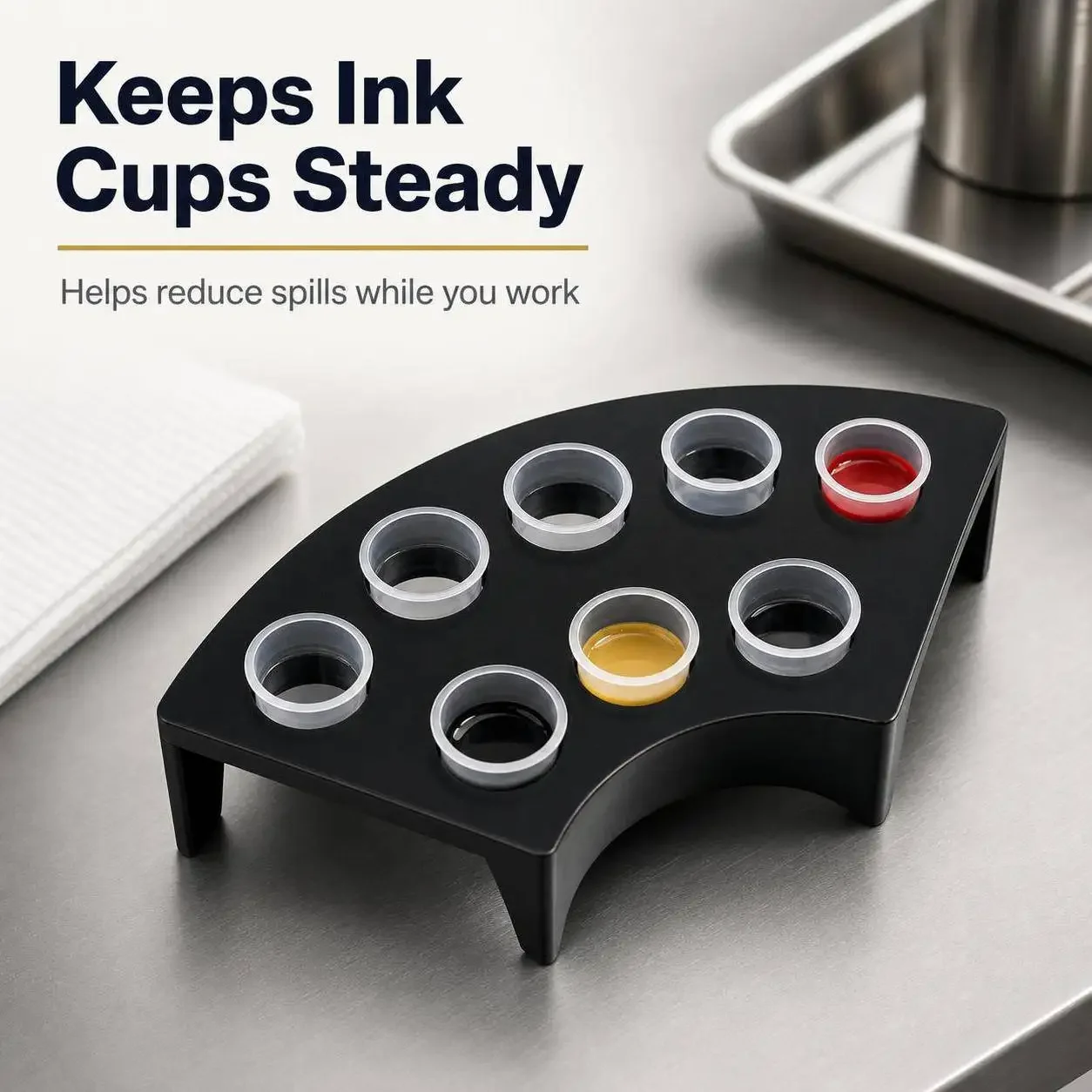 Tattoo Ink Cup Holder Stand 8 Holes Makeup Artist Tattoo Studio Accessories Supplies Laboratory Tool Pigment Brack Container
