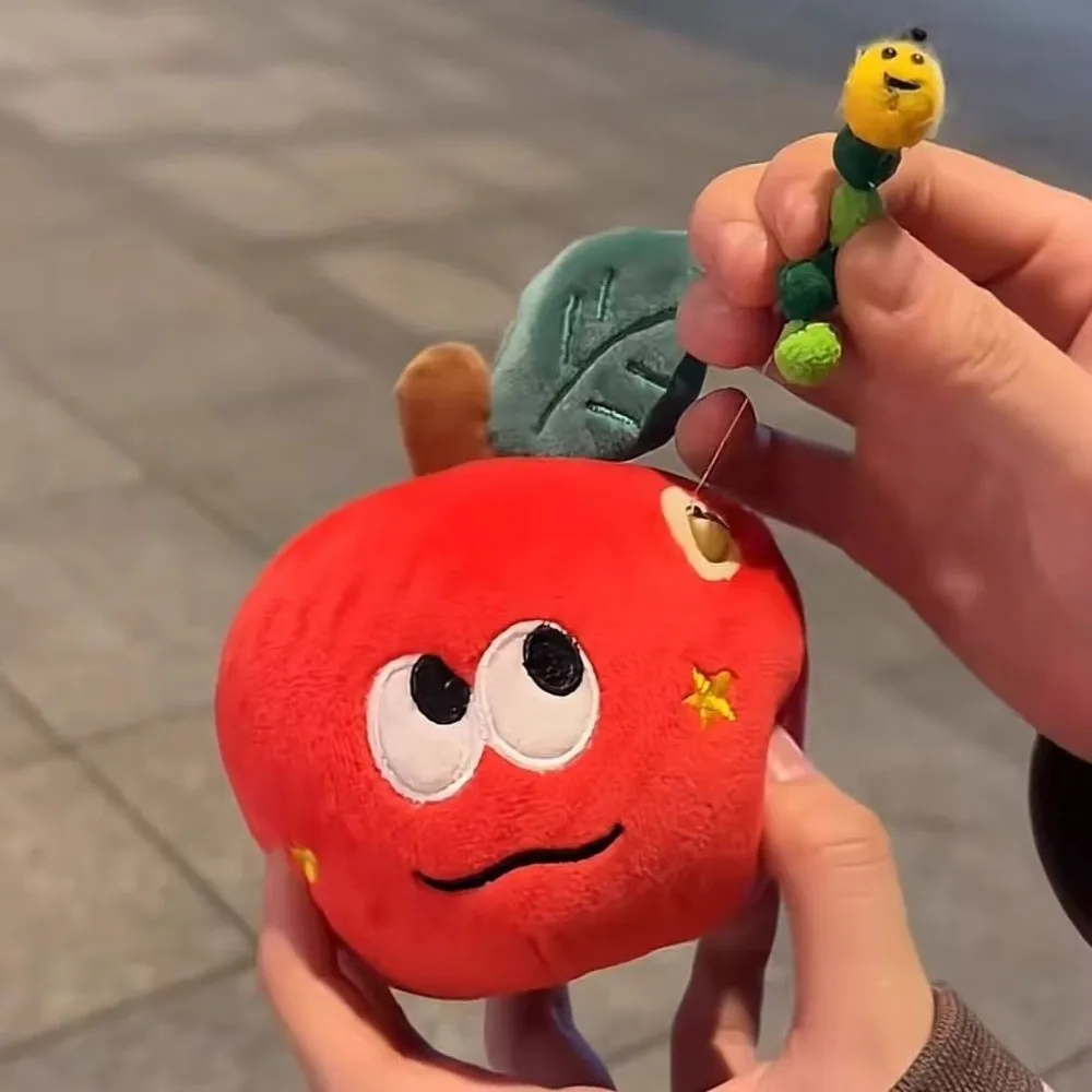 Boneca de frutas de pelúcia dos desenhos animados bonito vermelho criativo anel organizador kawaii macio presente do dia dos namorados festival de aniversário
