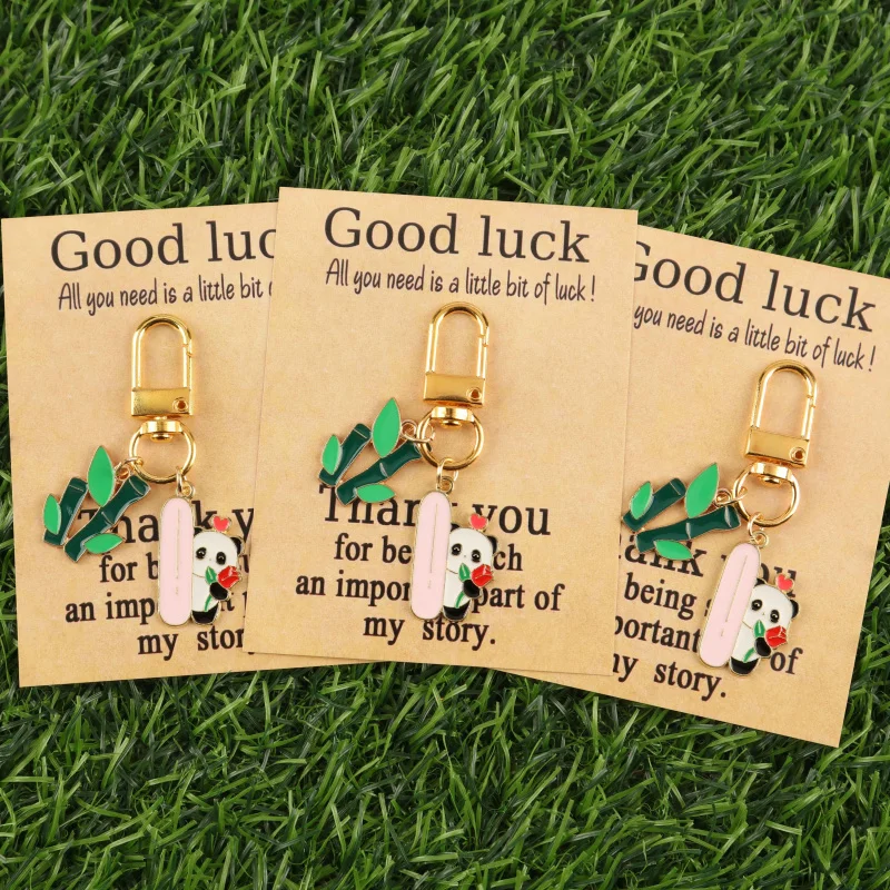 2D 3/6pcsSpringtime Fresh Bamboo Panda Buckle Set，Transmission “Future Availability，Lucky fortune” The beautiful expectations。Ha