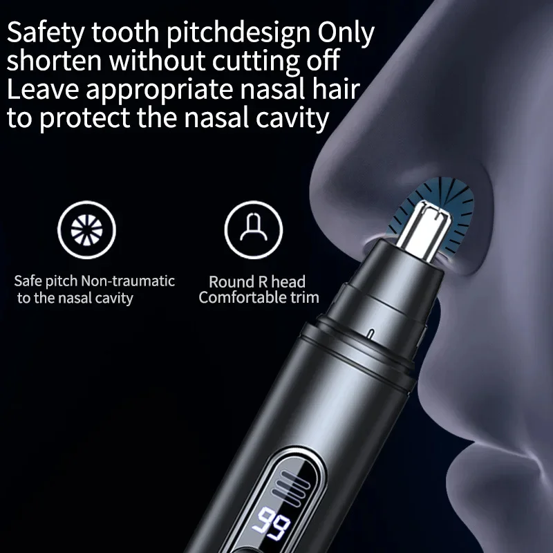 Mini Pocket Nose Hair Trimmer Painless Clipper Nose Ears Hair Eyebrow Waterproof Portable Trimmer For Men Women - Detail Angle #03