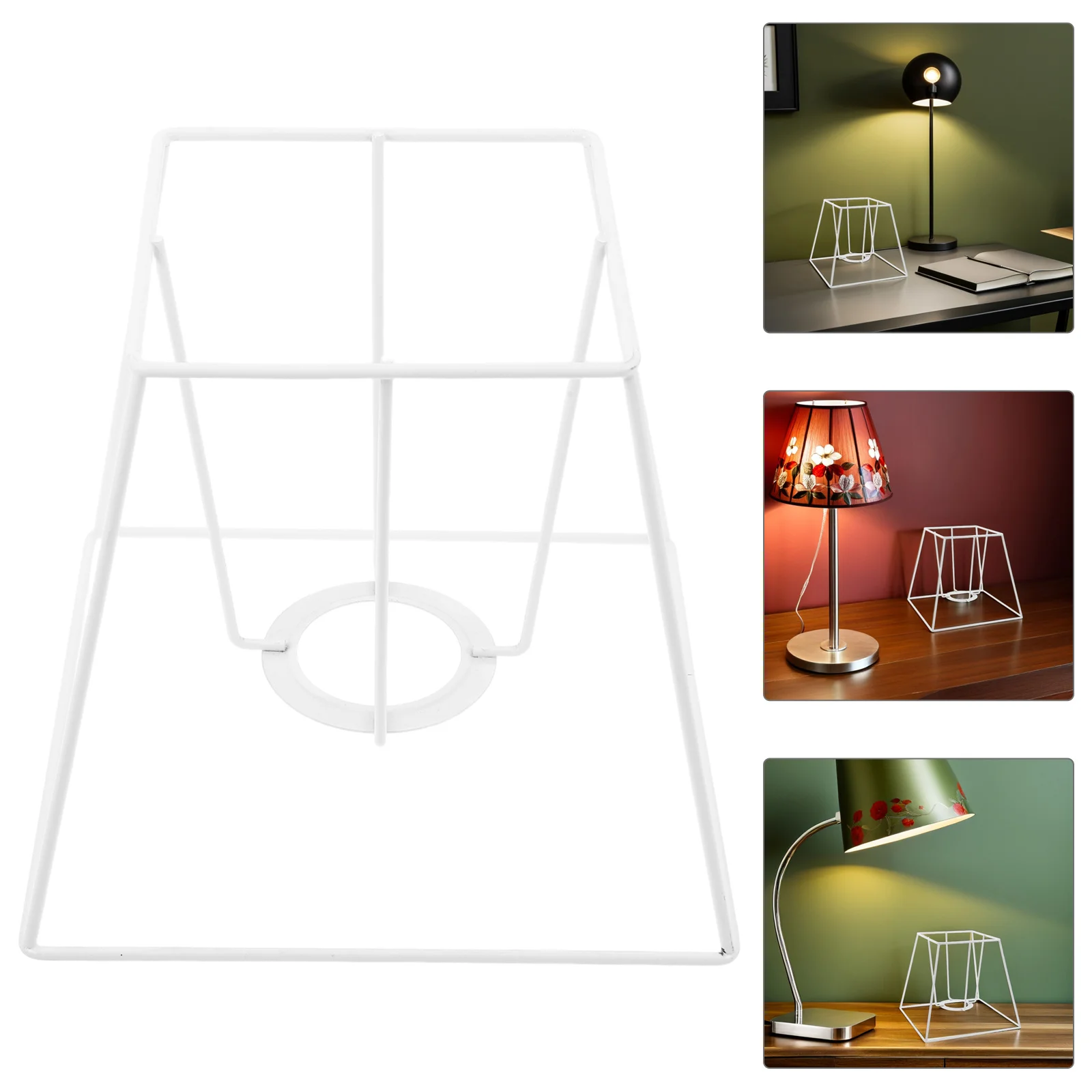 

Wire Lamp Shade Frame Trapezoid Geometric Metal Holder For Geometric Lampshade Floor Pendant Lights Cage Fixture Parts