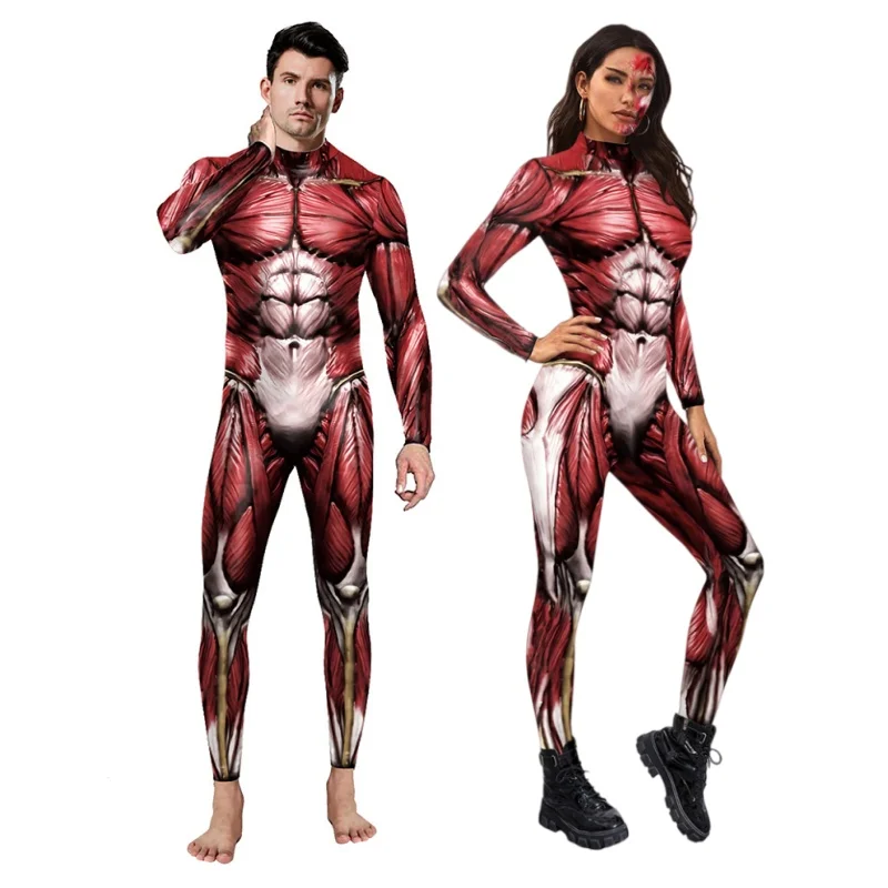 بذلة عضلية للجنسين مع ملابس محاكاة حيوية عالية الدقة لفتح شخصيات متعددة المتشددين #1