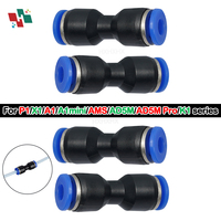 Pneumatic Fitting For Bambu Lab X1C X1 P1P P1S 3D Printer PTFE Tube 1.75mm Filament Extruder Bambulab AMS Pneumatic Connector