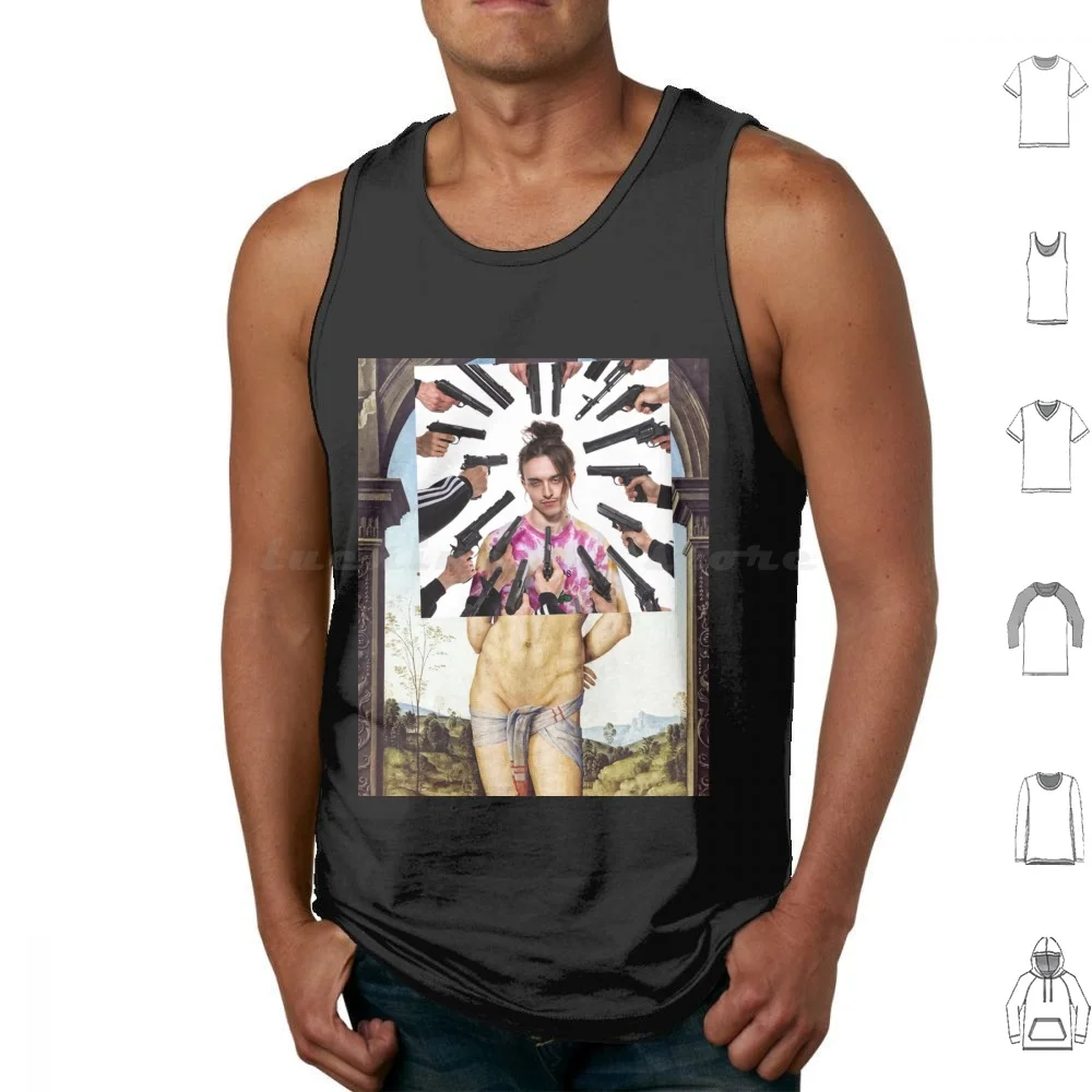 Cash Tank Tops Print Cotton Cash Cash Gun Guns Renaissance Classical Painting Classical Paint Cash Items Cash