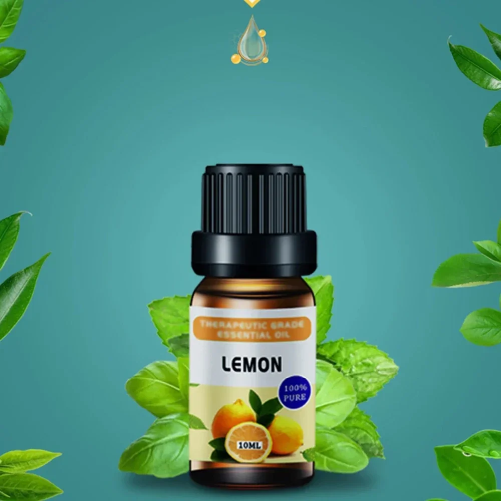 Zestaw 6 olejków eterycznych do aromaterapii - cytryna, mięta, róża, drzewo herbaciane, lawenda, jaśmin, naturalny ekstrakt roślinny do domu i biura