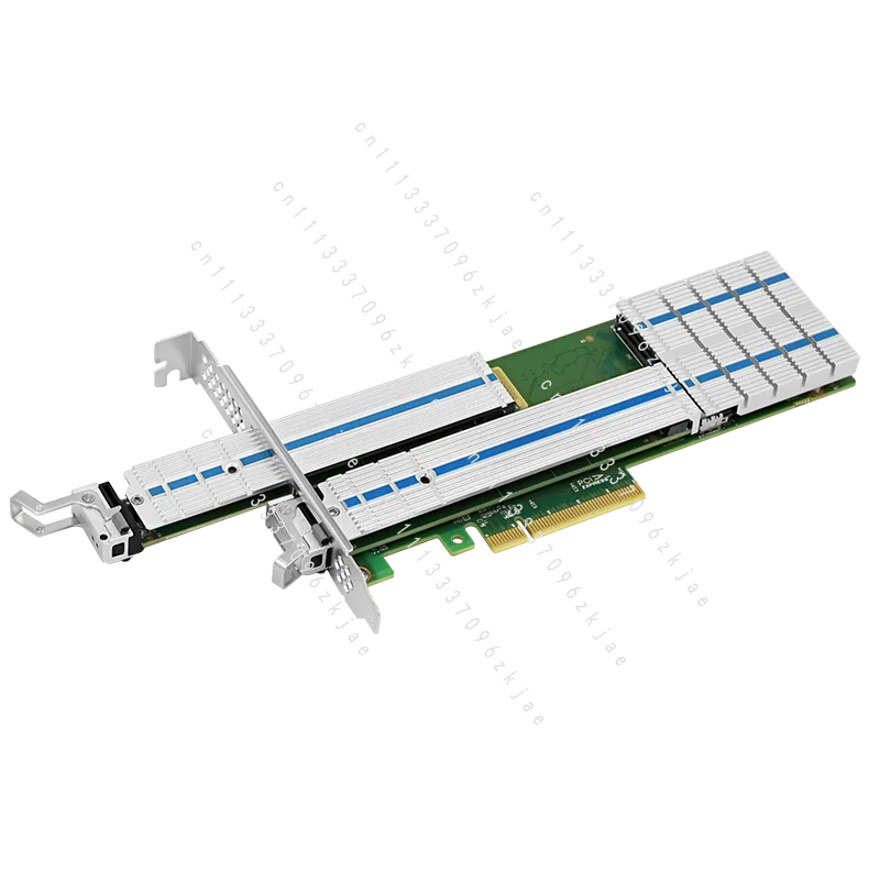 2-Port M.2 Array Card, Hardware Raid 0/1 Can Be Hot-swappable, Rail-type Pulling PCIe3.0 NVME Expansion Card 88NR2241B0 Master