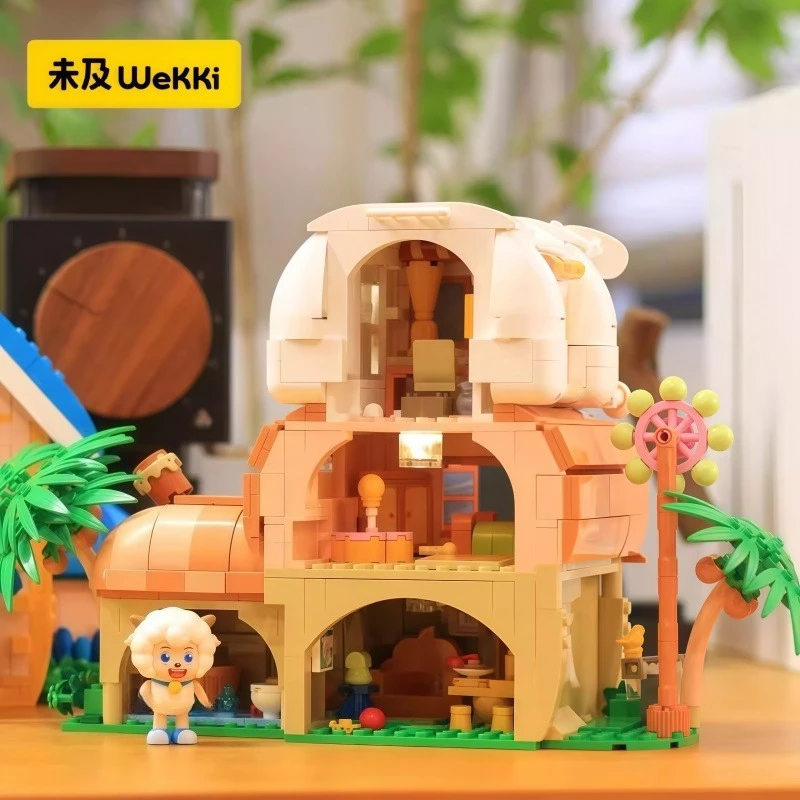 ชุดตัวต่อ Goat Village Big Villa ตัวละคร Pleasant Goat และ Big Big Wolf ของสะสมโมเดลอนิเมะ ของตกแต่ง ของขวัญวันหยุด