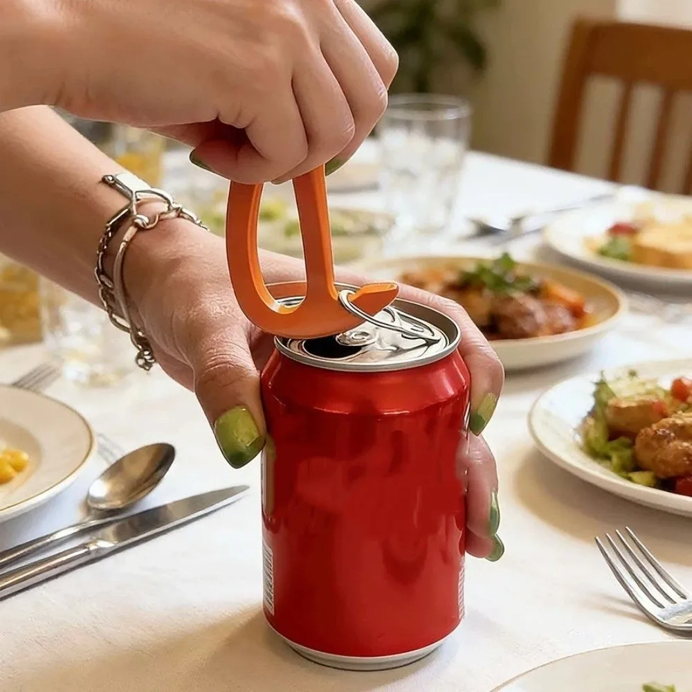 Universal 3D Printed Manual Can Opener Non-Slip Plastic Can Opening Tool Effort-Saving Ergonomic Handle Jar Remover Cooking Tool