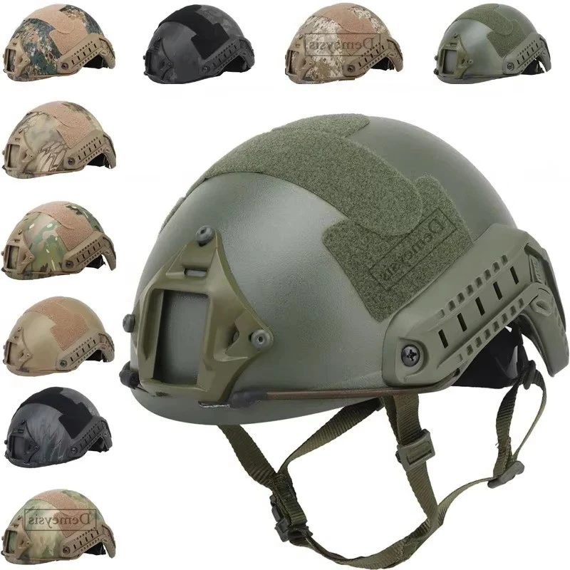 Tactical Helmet FAST MH Type Airsoft Paintball Head Protective Gear Outdoor Sport Cs Game  Combat Camouflage Helmets