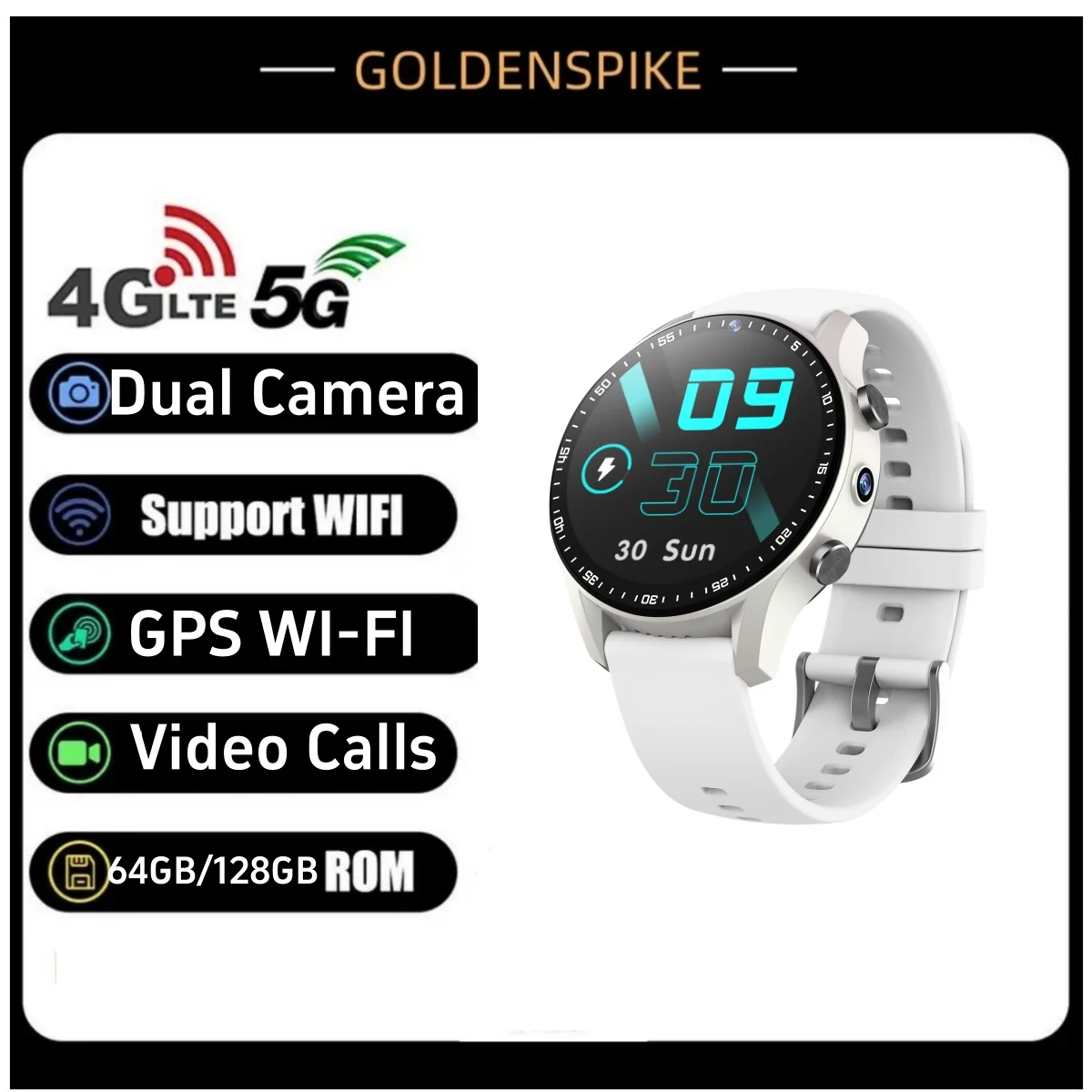 

4G Smart Watch NEW Dual Camera GPS Positioning SIM Call 128G RAM AiAssistant APP Download Dial Call Advanced Features SmartWatch