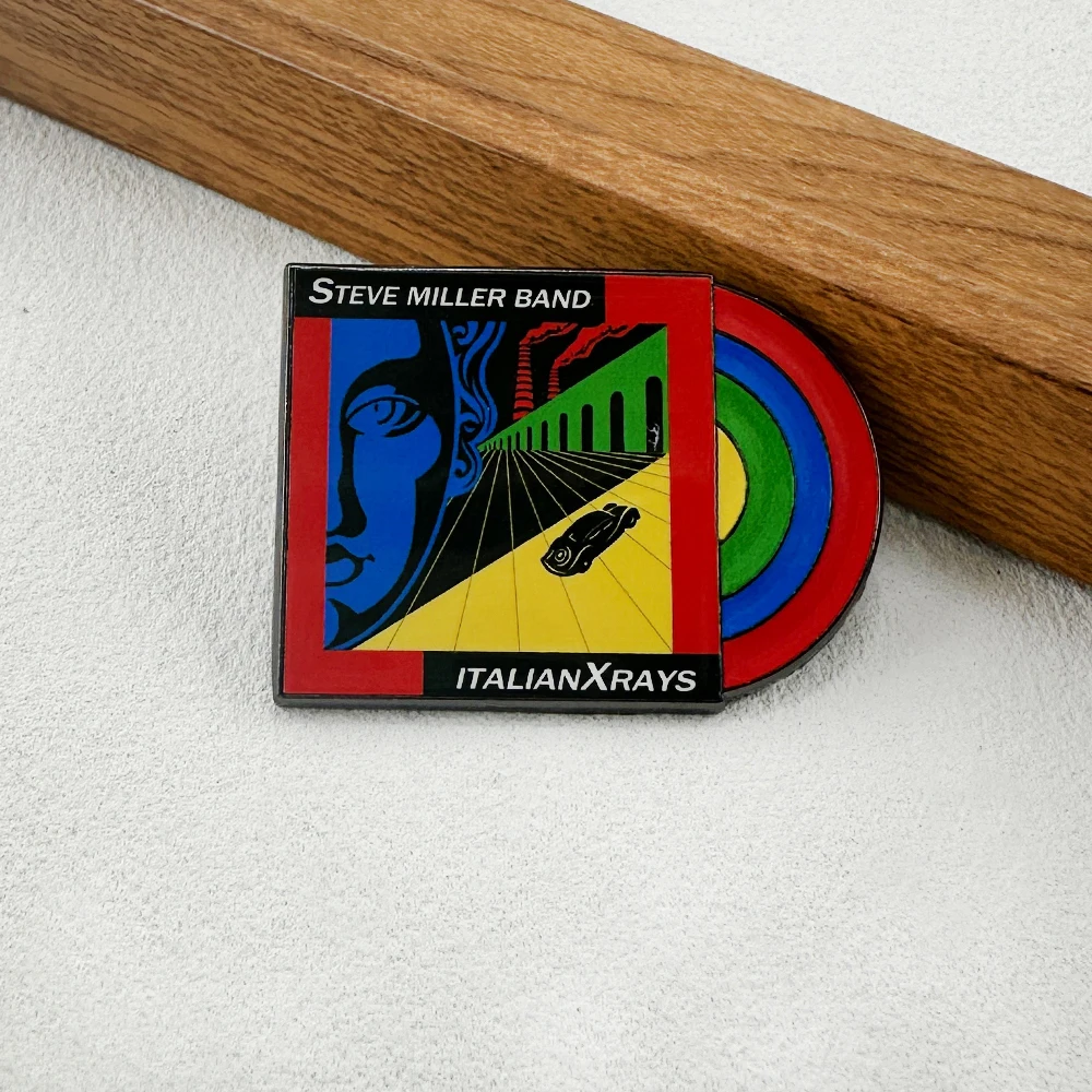 Steve Miller Band Italian X Rays Vinyl Style Enamel Pin Classic Album Cover Brooch Perfect For Backpacks And Clothing Fan Gift