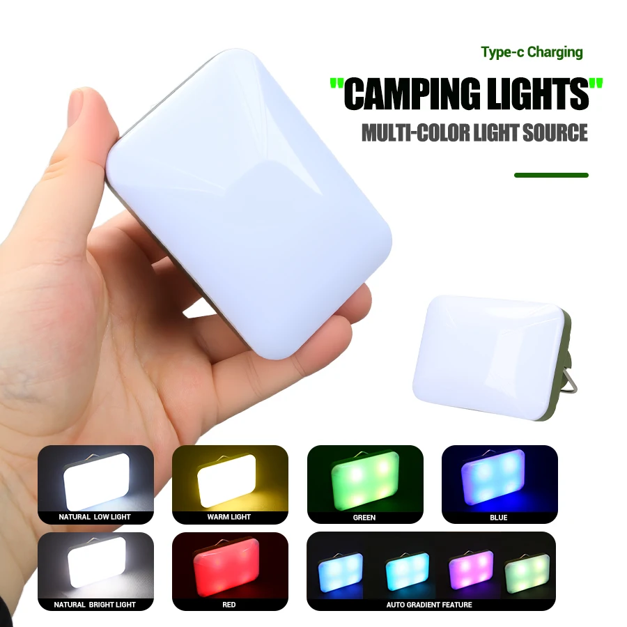 

Outdoor Camping Lantern With Hook Portable Rechargeable Mini LED Camping Lamp Emergency Hanging Tent Fishing Waterproof Lights