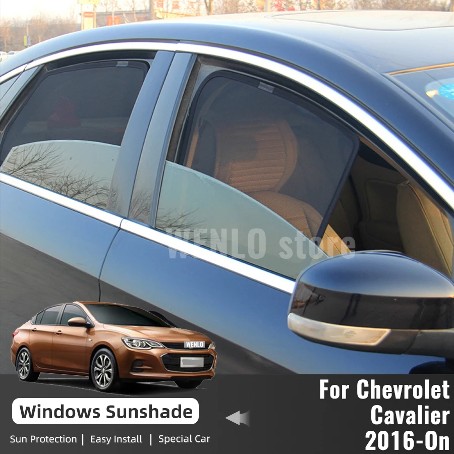 

For Chevrolet Cavalier 2016-2023 Magnetic Car Sunshade Shield Front Windshield Frame Curtain Net Baby Rear Side Window Sun Shade