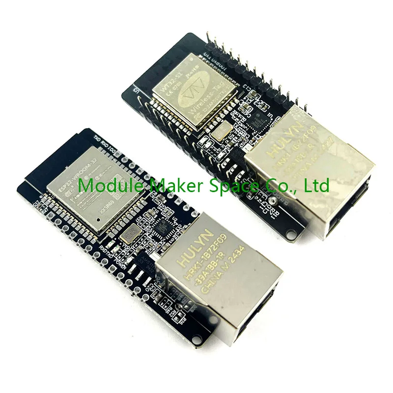 1 قطعة WT32-ETH01 جزءا لا يتجزأ من المنفذ التسلسلي الشبكات BT-متوافق إيثرنت واي فاي كومبو بوابة MCU ESP32 وحدة لاسلكية WT32 ETH01