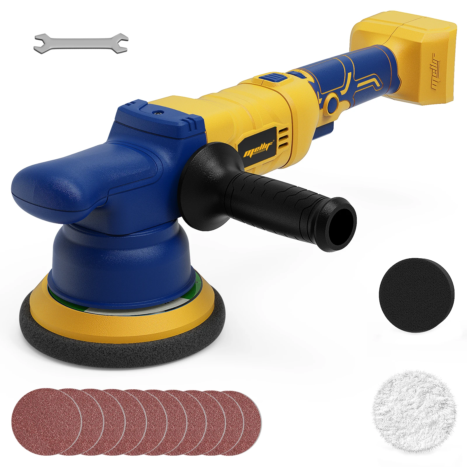 

5" Brushless Cordless Car Polisher Compatible with Dewalt 18V 20V Battery Car Buffer Polisher for Car Detailing/Polishing/Waxing