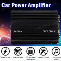 12V Car Audio Stereo Power Amplifier SK-790.4 Class A/B 4-Channel Digital Surround Subwoofer Sound Player AMP For Car Max 7900W
