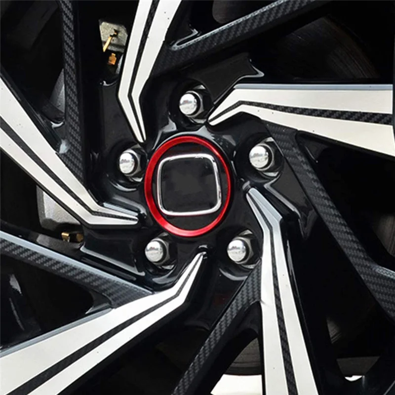 4 Pcs Hubs Rings Wheel Center Caps Trim Hub Center Cover For Honda Civic 2020-2016 Rims Center Cover Decoration Aluminum Alloy